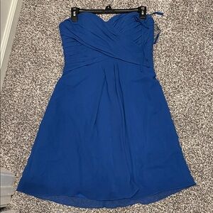 Bill Levkoff Royal Blue Strapless Dress